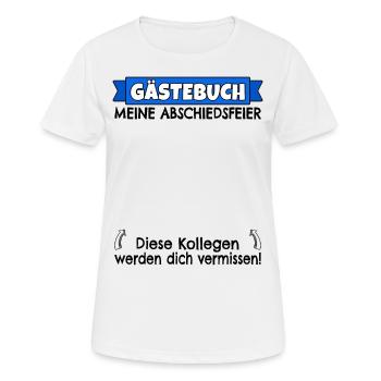 Abschied Kollege Abschiedsgeschenk Jobwechsel - Frauen T-Shirt atmungsaktiv - Weiß - Vorne - AI Model Female 172 dark (172cm)