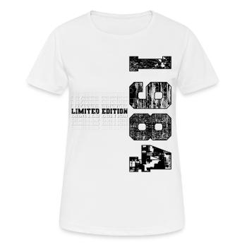 Édition limitée 1984 Année de naissance 1984 Anniversaire - T-shirt respirant Femme - blanc - Devant - AI Model Female 172 dark (172cm)