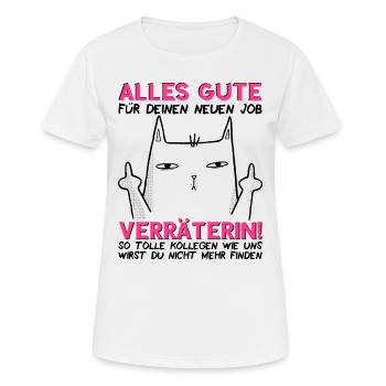 Jobwechsel Neuer Job Abschied Abschiedsgeschenk - Frauen T-Shirt atmungsaktiv - Weiß - Vorne - AI Model Female 172 dark (172cm)