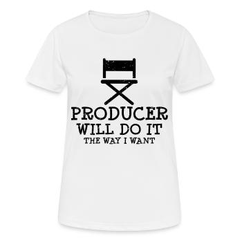 Produzent Will Do It Videograf Movie Maker Film - Frauen T-Shirt atmungsaktiv - Weiß - Vorne - AI Model Female 172 dark (172cm)