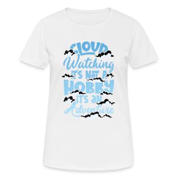 Observateur des nuages Météorologie Observation des nuages - T-shirt respirant Femme - blanc - Devant - AI Model Female 172 dark (172cm)