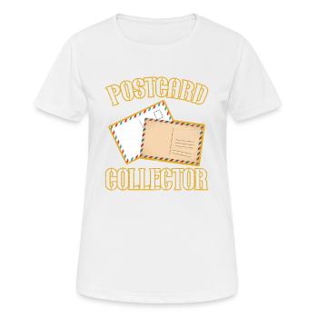 Deltiology card Colleting Deltiologist postcard - Women's Breathable T-Shirt - white - Front - AI Model Female 172 dark (172cm)