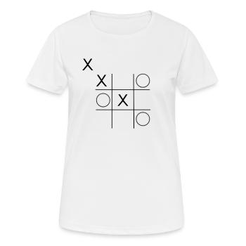 Astuce TICTACTOE - T-shirt respirant Femme - blanc - Devant - AI Model Female 172 dark (172cm)