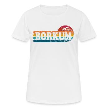 Insel borkum Ostfriesland - Frauen T-Shirt atmungsaktiv - Weiß - Vorne - AI Model Female 172 dark (172cm)