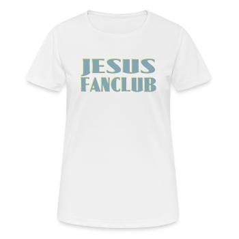Fan Club de Jésus - T-shirt respirant Femme - blanc - Devant - AI Model Female 172 dark (172cm)