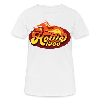 Hottie 1983 - T-shirt respirant Femme - blanc - Devant - AI Model Female 172 dark (172cm)