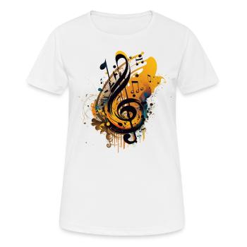 Musik - Frauen T-Shirt atmungsaktiv - Weiß - Vorne - AI Model Female 172 dark (172cm)