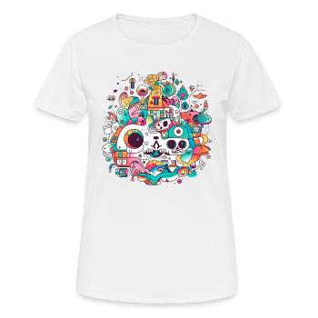 Trippy design - Women's Breathable T-Shirt - white - Front - AI Model Female 172 dark (172cm)