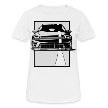 Ligne transparente noire automatique - T-shirt respirant Femme - blanc - Devant - AI Model Female 172 dark (172cm)