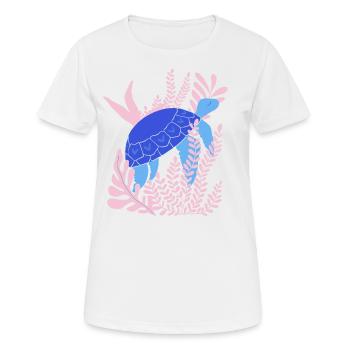 Underwater: turtle - Women's Breathable T-Shirt - white - Front - AI Model Female 172 dark (172cm)