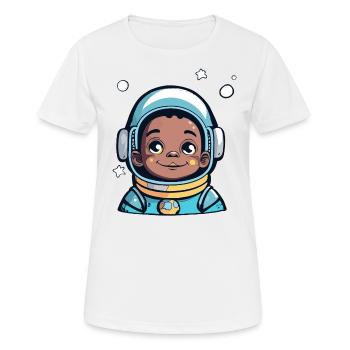 Astronaute mignon #3 - T-shirt respirant Femme - blanc - Devant - AI Model Female 172 dark (172cm)
