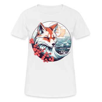 Anime Japan Kitsune Fox - Women's Breathable T-Shirt - white - Front - AI Model Female 172 dark (172cm)