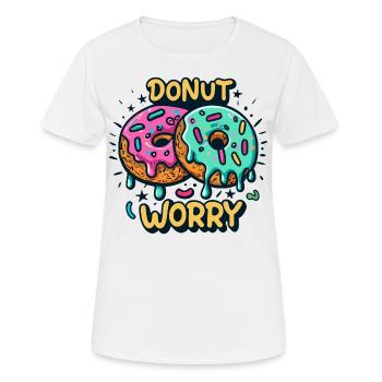 Donut worry - Women's Breathable T-Shirt - white - Front - AI Model Female 172 dark (172cm)