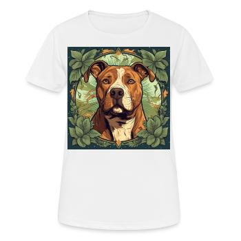Chien American Pitbull Terrier - T-shirt respirant Femme - blanc - Devant - AI Model Female 172 dark (172cm)
