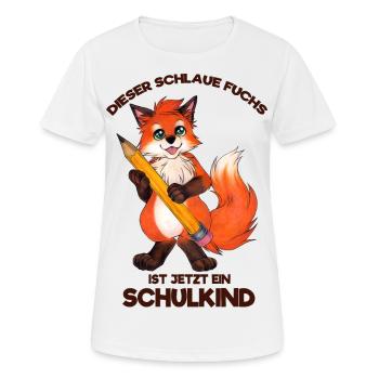 Dieser Schlaue Fuchs ist jetzt ein Schulkind - Frauen T-Shirt atmungsaktiv - Weiß - Vorne - AI Model Female 172 dark (172cm)