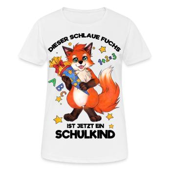 Dieser Schlaue Fuchs ist jetzt ein Schulkind - Frauen T-Shirt atmungsaktiv - Weiß - Vorne - AI Model Female 172 dark (172cm)