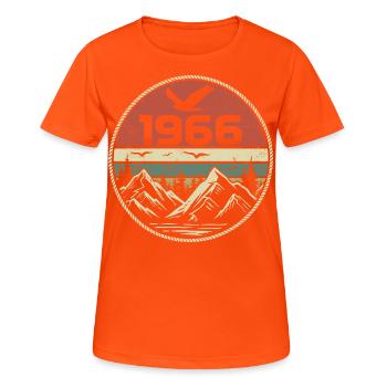 Vintage 1966 Classique 1966 rétro 1966 Cadeau 1966 - T-shirt respirant Femme - orange néon - Devant - AI Model Female 172 dark (172cm)