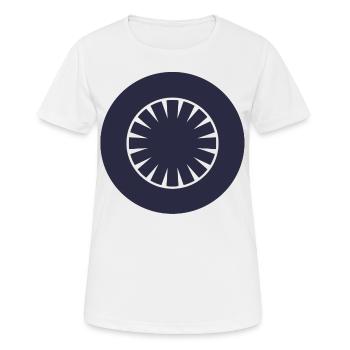 Roue - T-shirt respirant Femme - blanc - Devant - AI Model Female 172 dark (172cm)