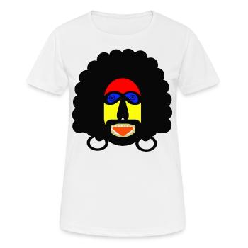 Herr Curly - Frauen T-Shirt atmungsaktiv - Weiß - Vorne - AI Model Female 172 dark (172cm)
