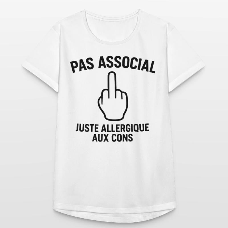Pas associal, juste allergique aux cons T-shirt respirant Femme