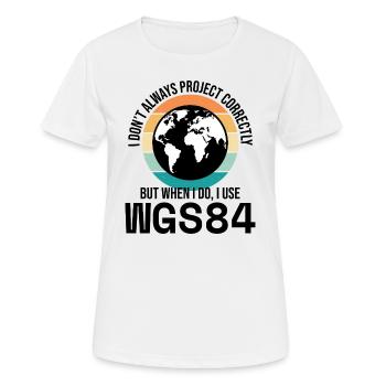 GIS-Kartierung Analyse von Geodaten Kartografie - Frauen T-Shirt atmungsaktiv - Weiß - Vorne - AI Model Female 172 dark (172cm)