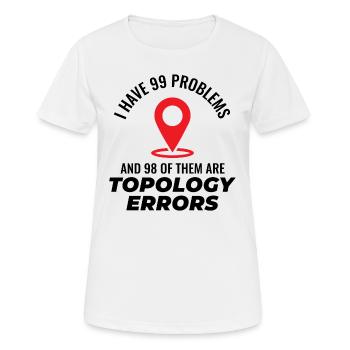 Topologiefehler GIS-Kartierung Humor Kartografie - Frauen T-Shirt atmungsaktiv - Weiß - Vorne - AI Model Female 172 dark (172cm)
