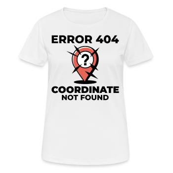 Point d’interrogation Épingle Emplacement perdu Erreur SIG - T-shirt respirant Femme - blanc - Devant - AI Model Female 172 dark (172cm)