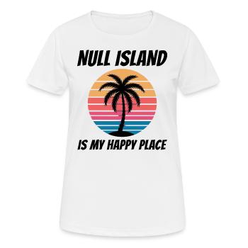 Null Island Geolocation GIS Cartography Humor - Women's Breathable T-Shirt - white - Front - AI Model Female 172 dark (172cm)