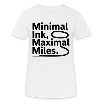 Minimale Tinte Maximale Meilen GIS-Straßenkarte - Frauen T-Shirt atmungsaktiv - Weiß - Vorne - AI Model Female 172 dark (172cm)