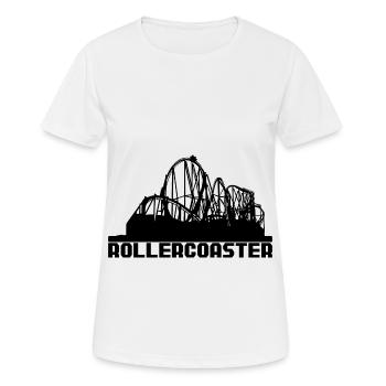 Montagnes russes montagnes russes - T-shirt respirant Femme - blanc - Devant - AI Model Female 172 dark (172cm)