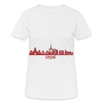 Seoul Korea - Frauen T-Shirt atmungsaktiv - Weiß - Vorne - AI Model Female 172 dark (172cm)