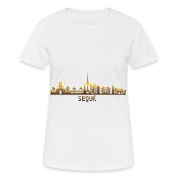 Seoul Korea - Frauen T-Shirt atmungsaktiv - Weiß - Vorne - AI Model Female 172 dark (172cm)