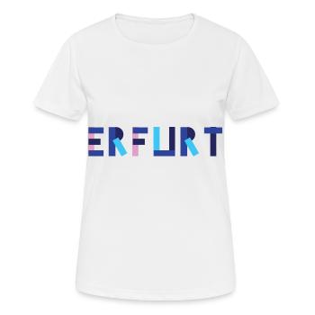 Erfurt Geometrie - Frauen T-Shirt atmungsaktiv - Weiß - Vorne - AI Model Female 172 dark (172cm)