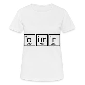 Chef Chemical Elements Periodensystem Nerd Shirt - Frauen T-Shirt atmungsaktiv - Weiß - Vorne - AI Model Female 172 dark (172cm)