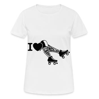 Roller Derby - T-shirt respirant Femme - blanc - Devant - AI Model Female 172 dark (172cm)