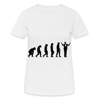 Chefs d’orchestre Evolution Musique Musiciens Chef d’orchestre - T-shirt respirant Femme - blanc - Devant - AI Model Female 172 dark (172cm)