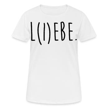 Liebe Lebe Freiheit - Frauen T-Shirt atmungsaktiv - Weiß - Vorne - AI Model Female 172 dark (172cm)