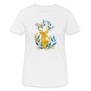 Cerf d'or - T-shirt respirant Femme - blanc - Devant - AI Model Female 172 dark (172cm)