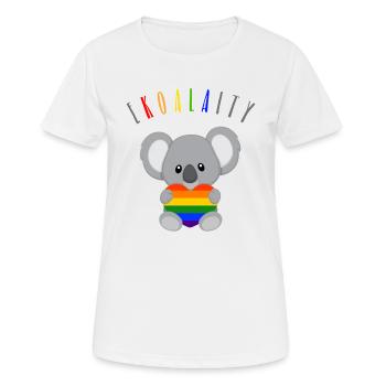 Equality LGBT Koala Gay Pride CSD Wortspiel - T-shirt respirant Femme - blanc - Devant - AI Model Female 172 dark (172cm)
