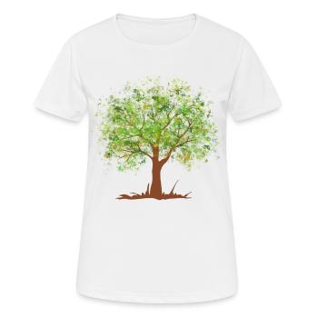 Arbre vert d'été - T-shirt respirant Femme - blanc - Devant - AI Model Female 172 dark (172cm)