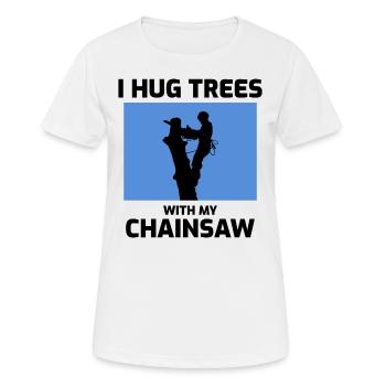 Arborist Tree Surgeon Climber Arboriculture Drôle - T-shirt respirant Femme - blanc - Devant - AI Model Female 172 dark (172cm)
