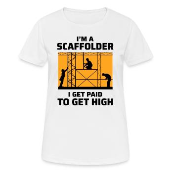 Scaffolder Scaffold Builder Scaffolding Platform - Women's Breathable T-Shirt - white - Front - AI Model Female 172 dark (172cm)