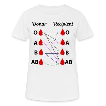 Weltblutspendertag Bewusstsein monat - Frauen T-Shirt atmungsaktiv - Weiß - Vorne - AI Model Female 172 dark (172cm)