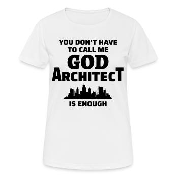 Architecte Architecte Étudiant Architecte Drôle - T-shirt respirant Femme - blanc - Devant - AI Model Female 172 dark (172cm)