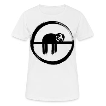 Paresseux Se détendre Relaxant - T-shirt respirant Femme - blanc - Devant - AI Model Female 172 dark (172cm)