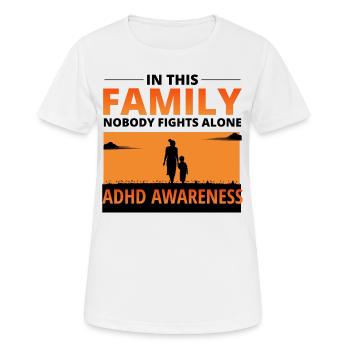 ADHS-Bewusstsein - Frauen T-Shirt atmungsaktiv - Weiß - Vorne - AI Model Female 172 dark (172cm)