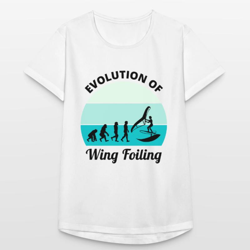 Wing Foiling Surfing Evolution Funny Women's Breathable T-Shirt