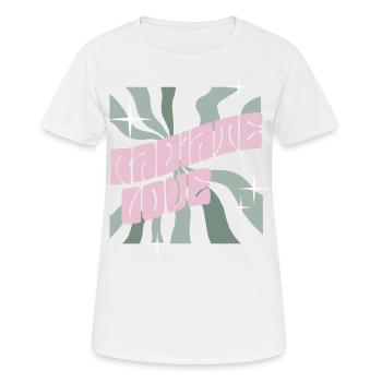 radiate love white - Frauen T-Shirt atmungsaktiv - Weiß - Vorne - AI Model Female 172 dark (172cm)