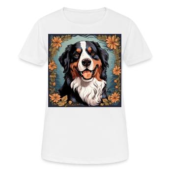 Bernese Mountain Dog Dog Head Dog Retro Design - Women's Breathable T-Shirt - white - Front - AI Model Female 172 dark (172cm)