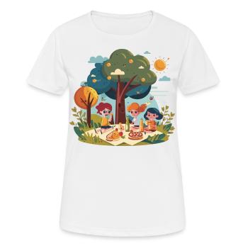 Die Picknick-Truppe - Frauen T-Shirt atmungsaktiv - Weiß - Vorne - AI Model Female 172 dark (172cm)